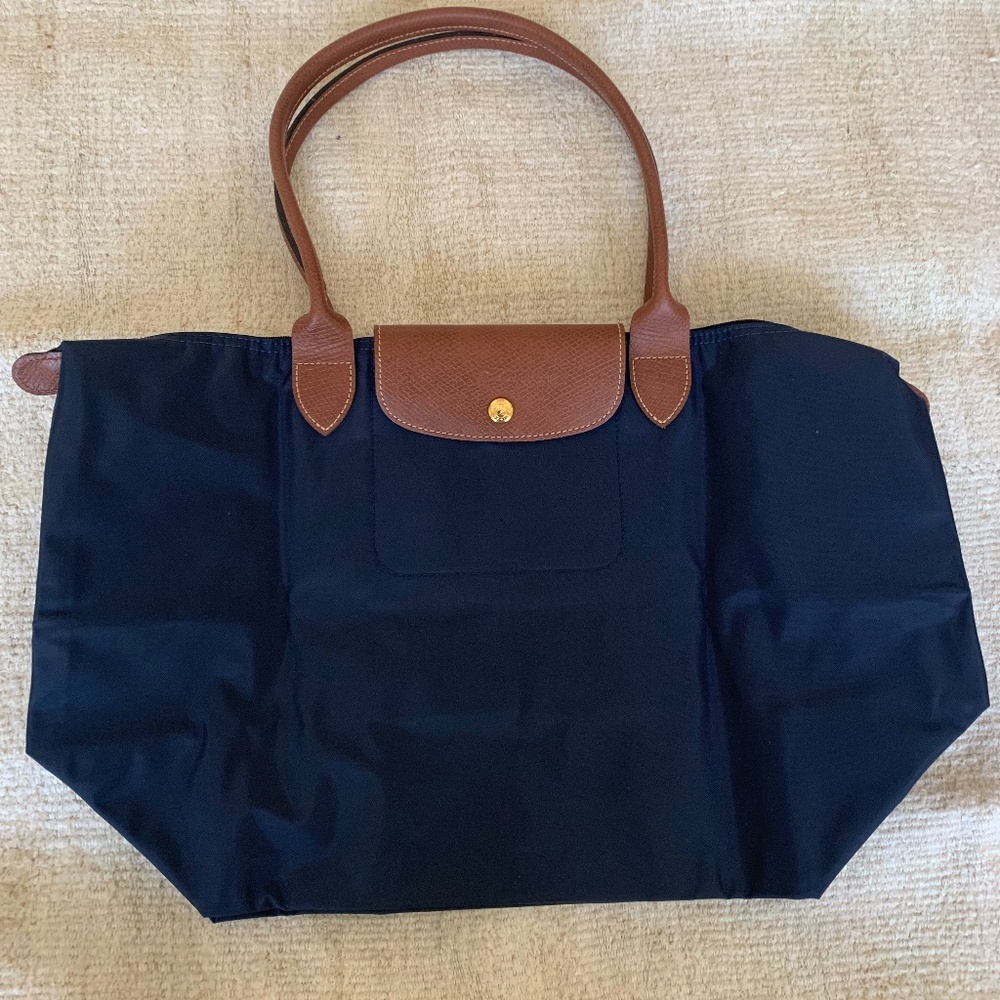 Longchamp Navy Nylon Foldable -never used!!!!